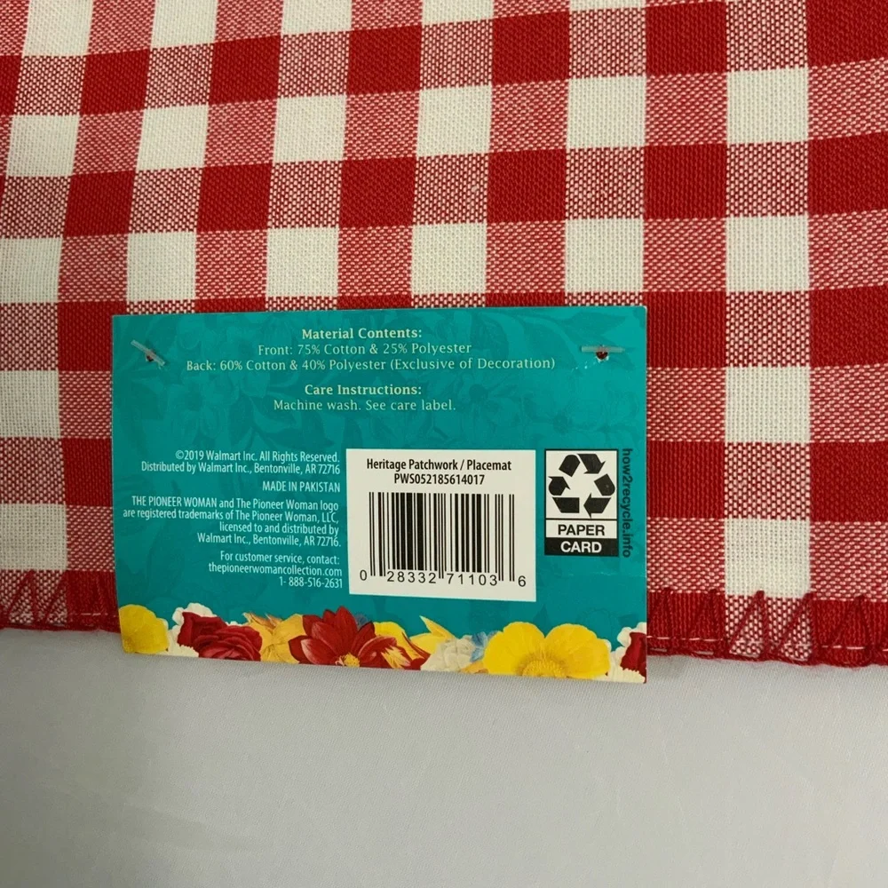 The Pioneer Woman 3 Reversible Heritage Patchwork Placemats
